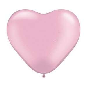 Mayflower Balloons 47448 6 Inch Pearl Pink Heart Shape Latex Pack Of 