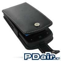 Genuine Black Leather Flip Case for LG Optimus 7 E900  
