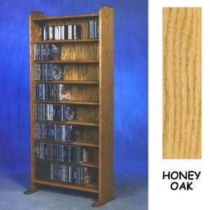  Solid Oak 8 Shelf CD Cabinet   Holds 440 CDs (Honey oak 