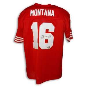 Joe Montana San Francisco 49ers Autographed Red Reebok 