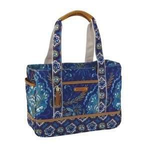  C.R. Gibson Dena Accessories Large Tote Bag, Indigo, 15 by 