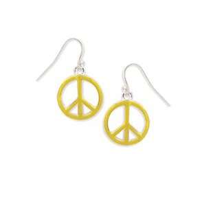  & Silver Metal Peace Sign Earrings: Fashion Jewelry by Zad: Jewelry