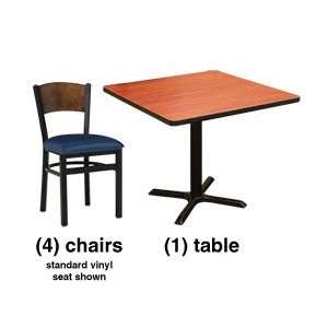   Chairs with Standard Vinyl Seats and (1) Tabl: Home & Kitchen