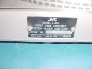 Vintage JVC Model L A55 Direct Drive Turntable  