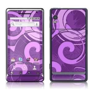 Purple Swirl Design Protective Skin Decal Sticker for Motorola Droid 2 
