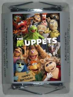 30 THE MUPPETS BIRTHDAY PARTY PERSONALIZED NUGGET CANDY WRAPPER LABELS 