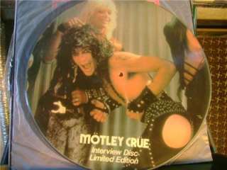 ORIGINAL METAL MOTLEY CRUE LP~INTERVIEW PD PICTURE DISC 1984  