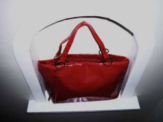   Large Red Patent Leather Like Shopper Tote Shoulder Bag Handbag  