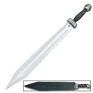 Gladiator Gladius Sword Double Edged w/ Leather Sheath:  