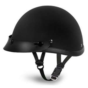   Black Novelty Motorcycle Half Helmet w/ Visor [X Large] Automotive
