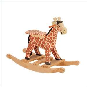   Kids Safari Hand Painted Giraffe Themed Kids Rocking Chair Baby