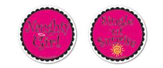 Pack Of 8 Pink Girls Night Out Theme Hen Party Coasters  
