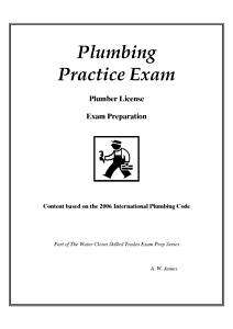 2006 International Plumbing Code Practice Exam   Book  