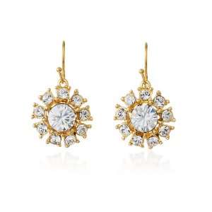  Ben Amun   Gold Small Round Crystal Earring: Jewelry