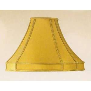    Yellow Bell Shaped Silk Shade 16 Inch Slant