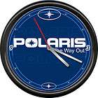 Polaris Way Out Snowmobile Dealer Racing Sales Repair Sign Wall Clock