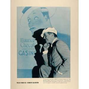  1931 Print Print Maurice Chevalier Paramount Film Star 
