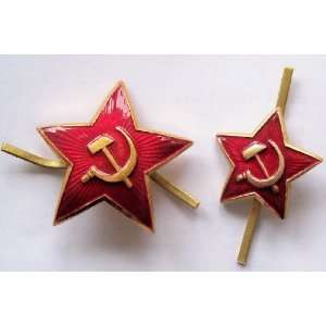 Russian USSR Soviet Red Army Star Hat Pin Cap Badge Kokarda* xm.MdSm 