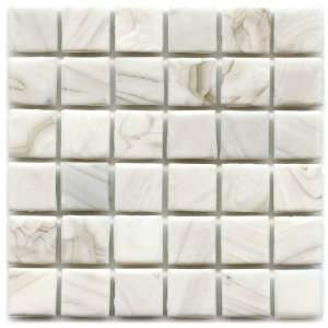 Calliope Ivory 12 x 12 Inch Kitchen & Bath Backsplash Recycled White 