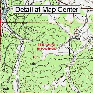  USGS Topographic Quadrangle Map   Lake George, Colorado 