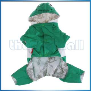Winter Hooded Dog Pet Puppy Coat Jacket Clothes Frog  