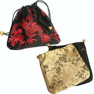 10Chinese Brocade Pouch Purses Jewelry Coins Gift Bag(M)  