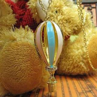   Colorful Jewelry Aureate Drip Hot Air Balloon Necklace Sweater Chain