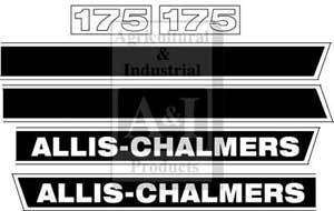 Allis Chalmers 175 tractor hood decal set and others  
