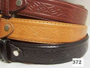 thwestern Tooled Leather belt in Brown,Black or Camel  