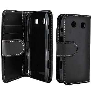  Mobile Palace   Black wallet leather quality case for htc 