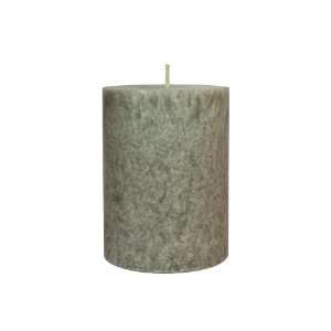  3 x 4 Crystalized Grey Pillar Candle Set of 4