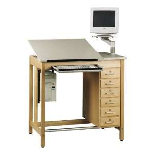  CAD Drawing Table with Six Drawers Arts, Crafts & Sewing