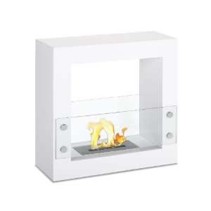 Modern Elements Emerald Stand Alone Ethanol Fireplace (White)  