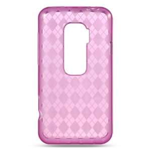 Pink Argyle Design 1 Pc Gel Skin Case + Screen Cover + Car Charger for 