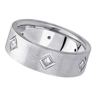   Cut Diamond Wedding Band in Platinum (0.60 ctw) Allurez Jewelry