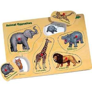  Animal Opposites Peg Puzzle by Safari Toys & Games