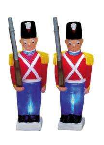 Miniature Lighted Toy Soldiers   Set of 2  