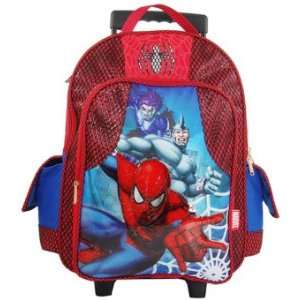  Christmas Gift   Marvel Spiderman Large Rolling Backpack 