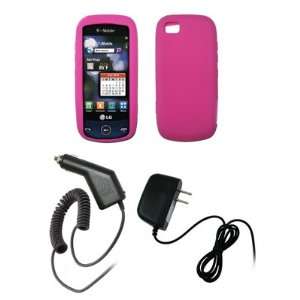  LG Sentio GS505   Premium Hot Pink Soft Silicone Gel Skin 