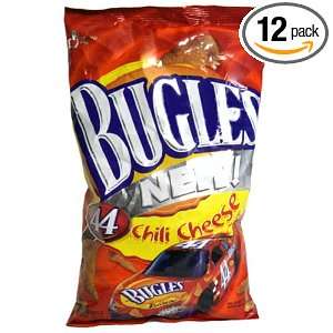 Bugles Corn Snack, Chili Cheese, 7.5 Ounce Bags (Pack of 12)  