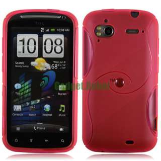 16 Accessory GEL Case Cover+Battery For HTC SENSATION  