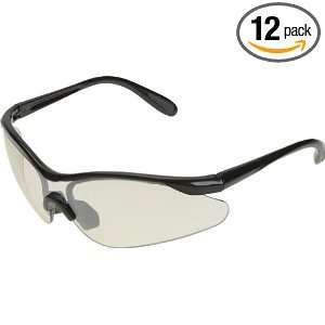   Safety Glasses, Black Frame with Smoke Lens, 12 Pack: Home Improvement