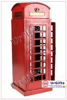Vintage Hand Made 1/5 London Red Telephone Box Booth  