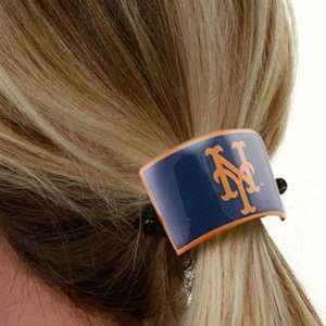 MLB New York Mets Clip On Style Ponytail Holder W/ Tangle Resistant 