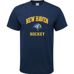 New Haven Chargers Navy Youth Hockey Arch T Shirt:  Sports 