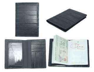 Genuine Eel skin Leather PASSPORT holder Wallet Travel wallet 13 