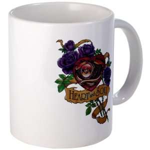   Drink Cup) Heart and Soul Roses and Motorcycle Engine 