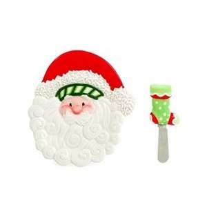  Fitz and Floyd Stocking Stuffers Santa Plate with Spreader 
