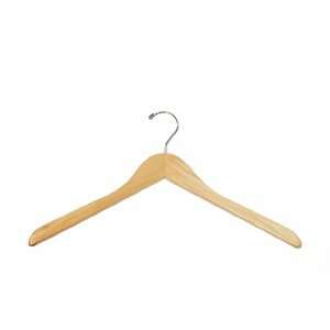 Solid Wood Hanger, Natural Finish, Commercial Grade, Box of 100 