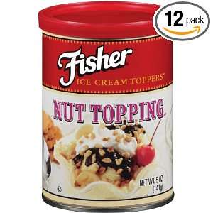 Fisher Nut Topping With Peanuts, 5 Ounce Packages (Pack of 12)  